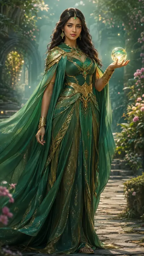 3D Emerald Fantasy Guardian