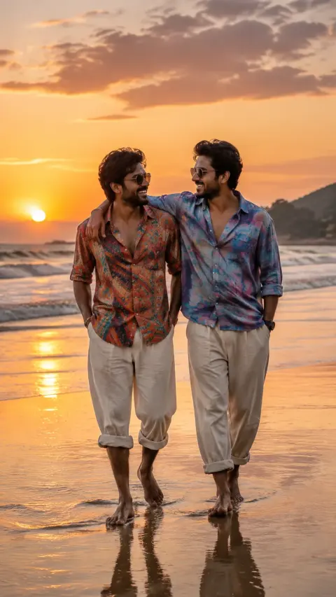 Beach Sunset Friends