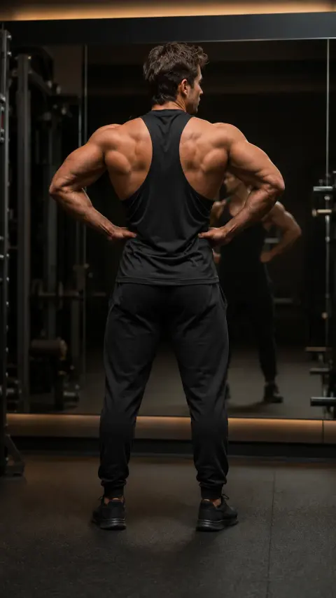 Back Lat Spread — Mirror Gym Pose