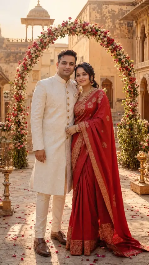 Cinematic Indian Wedding Portrait