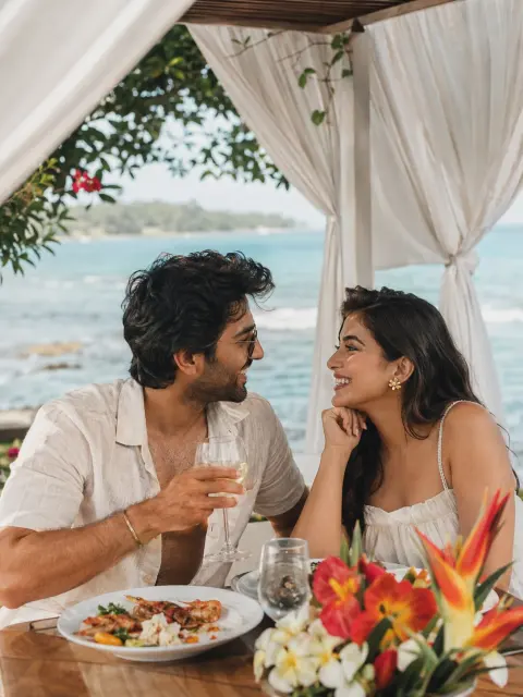 Seaside Cabana Couple