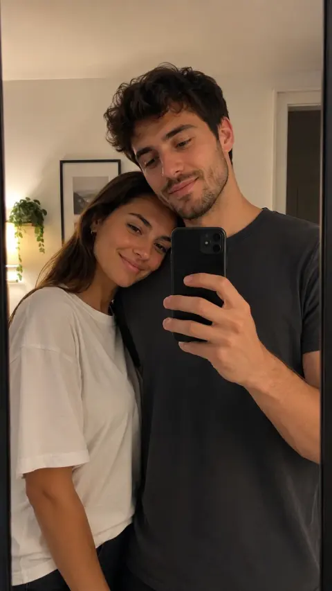 Romantic Room Mirror Selfie