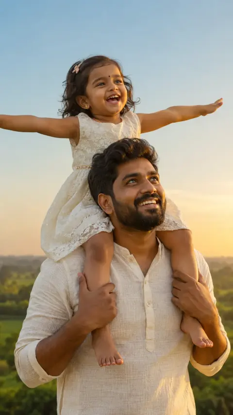 Toddler Shoulders Father and Child