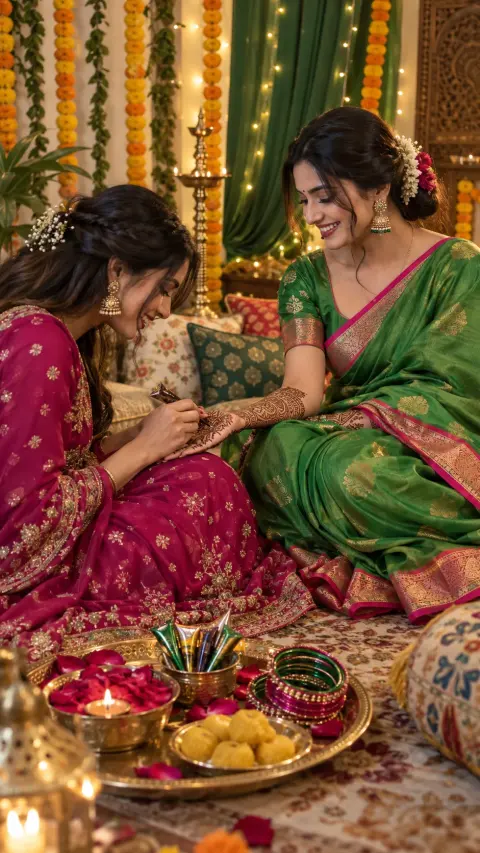 Teej Mehndi Ceremony With Friends