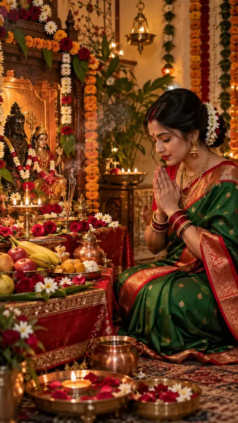 Teej Puja Devotion Portrait