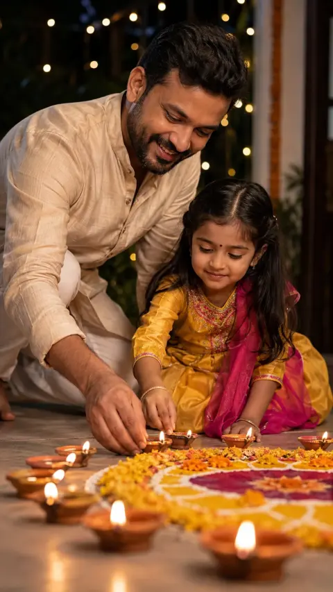 Father Daughter Diyas