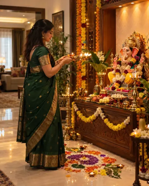 Warm Ganesh Puja At Home