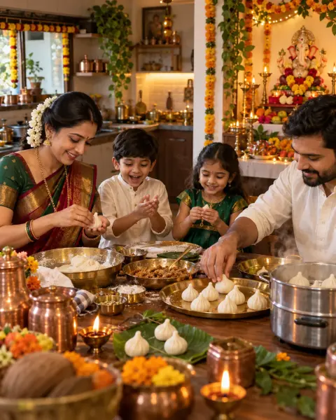 Festive Family Modak Making