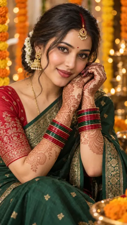 Teej Bridal Festive Portrait