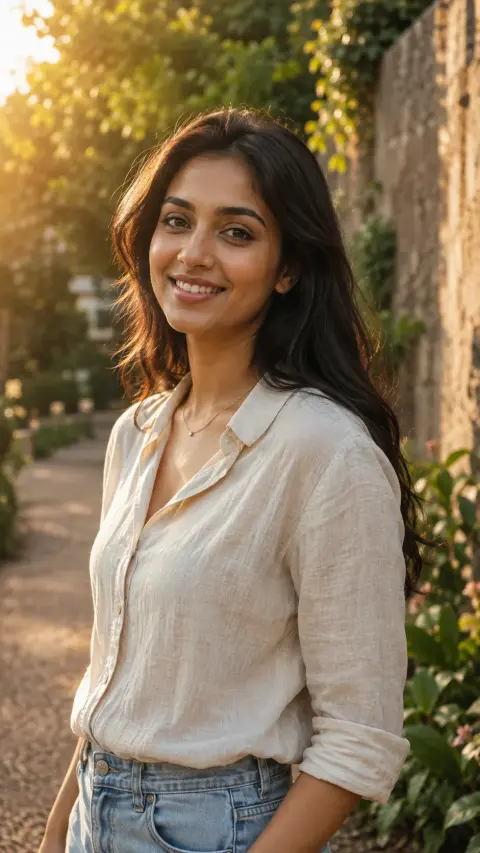 Golden Linen Natural Portrait