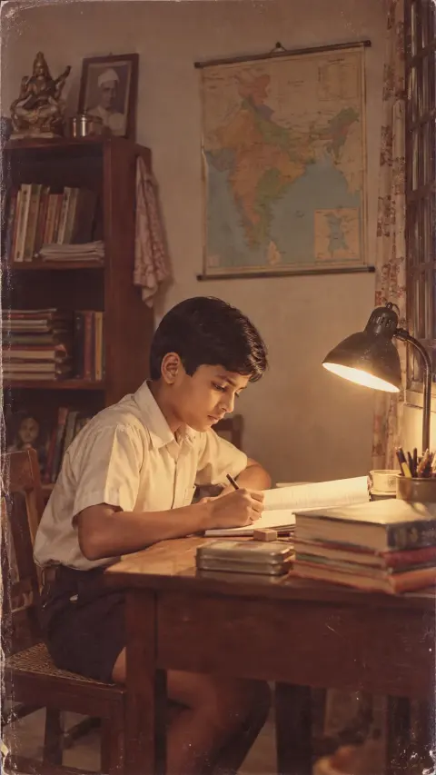 1980s Indian Schoolboy Study Portrait
